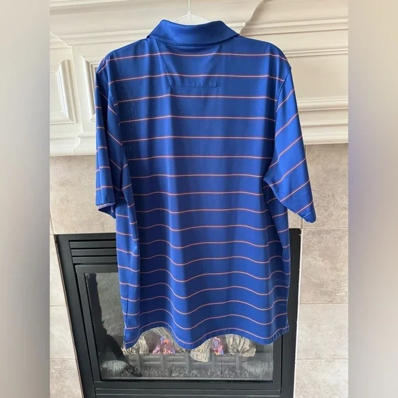 Antigua Texas Rangers Men’s MLB Short Sleeve Royal Blue Striped Polo Shirt XL - Picture 2 of 8